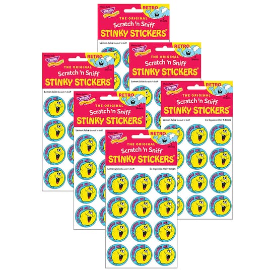 TREND Enterprises&#xAE; Ex-Squeeze Me!/Lemon Juice Scented Stickers, 6 Packs of 24